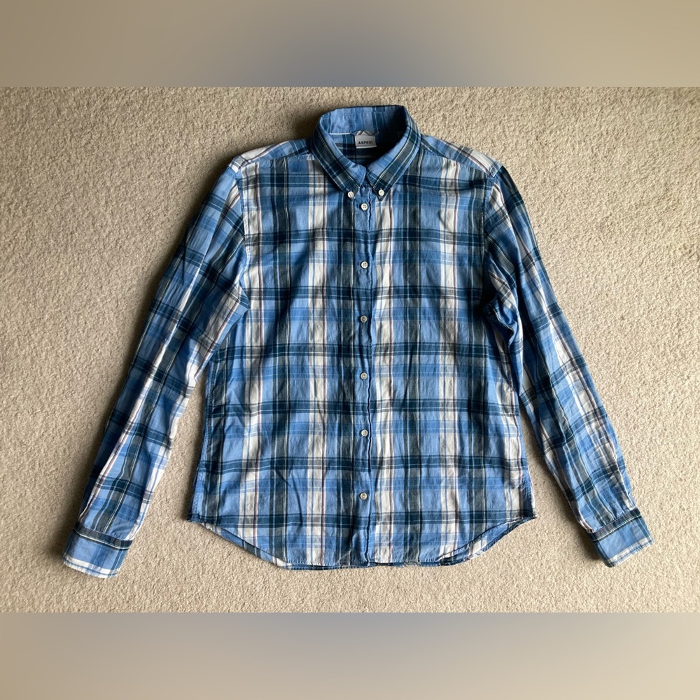 Aspesi plaid button down shirt
